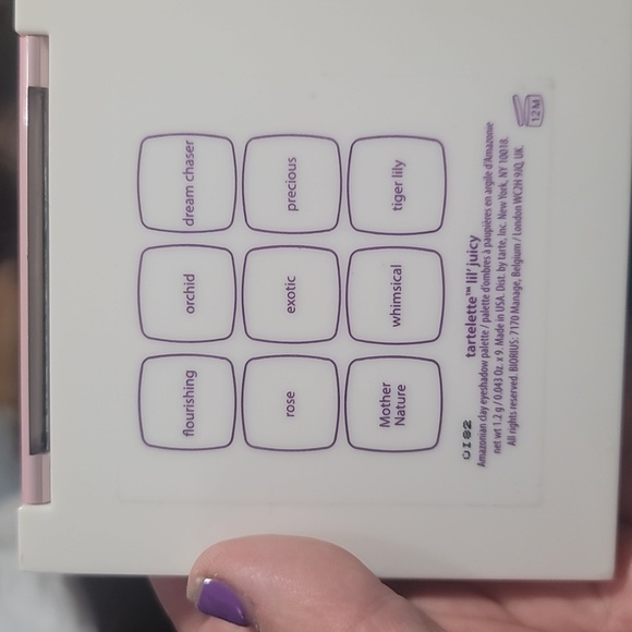 Tarte tartelette 9 eyeshadow Palette lil' juicy Pink Mauve mirror compact new - Picture 3 of 3